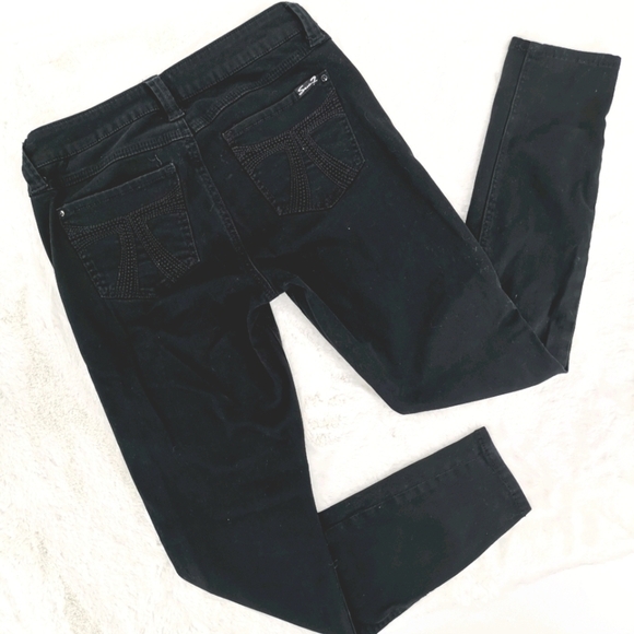 Seven7 Women's 6 Black Skinny Bling Jeans Cotton - Picture 7 of 14